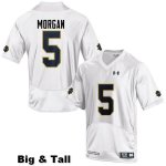 Notre Dame Fighting Irish Men's Nyles Morgan #5 White Under Armour Authentic Stitched Big & Tall College NCAA Football Jersey XZQ5599PR